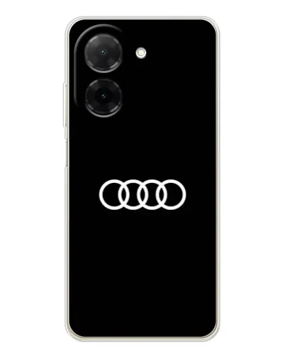 Чехол для Xiaomi Poco C71 с картинкой «Audi White Logo»