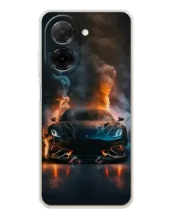 Чехол для Xiaomi Poco C71 с картинкой «Lamborghini дымная эстетика»