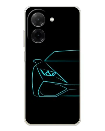 Чехол для Xiaomi Poco C71 с картинкой «Голубой силуэт Lamborghini» Чехол для Xiaomi Poco C71 с картинкой «Голубой силуэт Lamborghini»