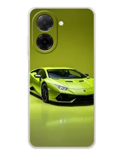 Чехол для Xiaomi Poco C71 с картинкой «Салатовый Lamborghini Huracan»