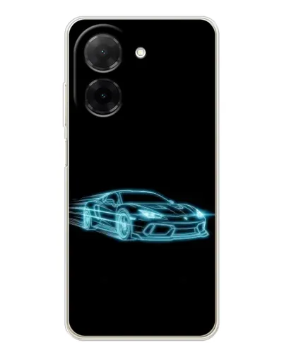 Чехол для Xiaomi Poco C71 с картинкой «Неоновый контур Lamborghini» Чехол для Xiaomi Poco C71 с картинкой «Неоновый контур Lamborghini»