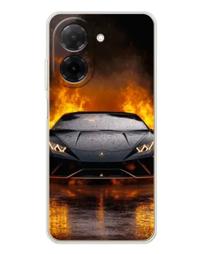 Чехол для Xiaomi Poco C71 с картинкой «Lamborghini в огне» Чехол для Xiaomi Poco C71 с картинкой «Lamborghini в огне»