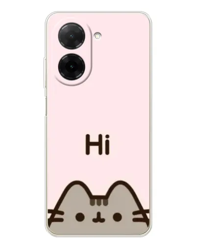 Чехол для Xiaomi Poco C71 с картинкой «Пушин говорит Hi» Чехол для Xiaomi Poco C71 с картинкой «Пушин говорит Hi»
