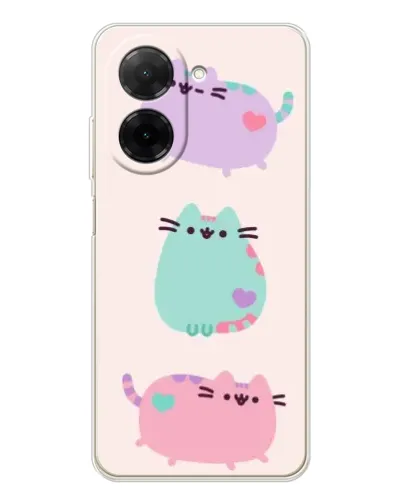 Чехол для Xiaomi Poco C71 с картинкой «Pusheen трио» Чехол для Xiaomi Poco C71 с картинкой «Pusheen трио»