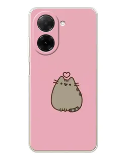 Чехол для Xiaomi Poco C71 с картинкой «Pusheen сердце»