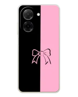 Чехол для Xiaomi Poco C71 с картинкой «Половинки банта»