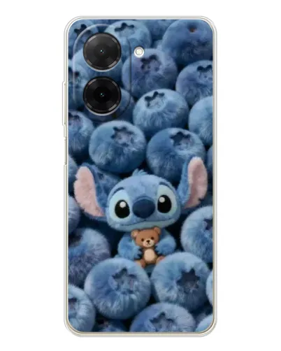 Чехол для Xiaomi Poco C71 с картинкой «Стич и голубика» Чехол для Xiaomi Poco C71 с картинкой «Стич и голубика»