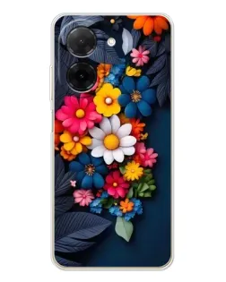 Чехол для Xiaomi Poco C71 с картинкой «Цветочная феерия»