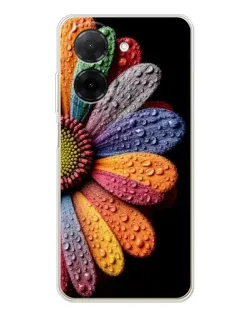 Чехол для Xiaomi Poco C71 с картинкой «Радужный цветок»