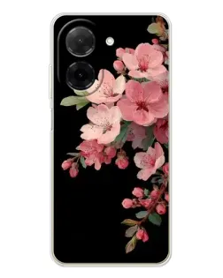 Чехол для Xiaomi Poco C71 с картинкой «Розовая ветка сакуры»