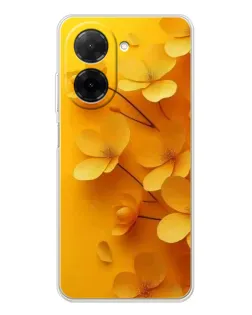 Чехол для Xiaomi Poco C71 с картинкой «Золотые лепестки»