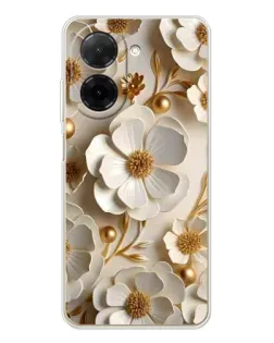 Чехол для Xiaomi Poco C71 с картинкой «Белие бумажние  цвети»