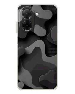 Чехол для Xiaomi Poco C71 с картинкой «Темный абстрактный камуфляж»