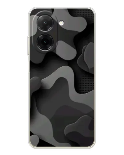 Чехол для Xiaomi Poco C71 с картинкой «Темный абстрактный камуфляж»