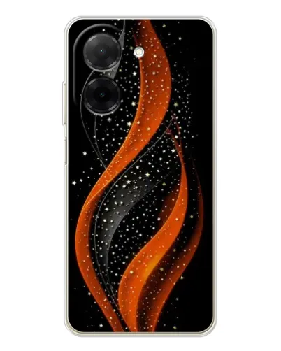 Чехол для Xiaomi Poco C71 с картинкой «Огненная звездная волна»