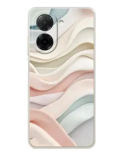 Чехол для Xiaomi Poco C71 с картинкой «Пастельные нежные волны»