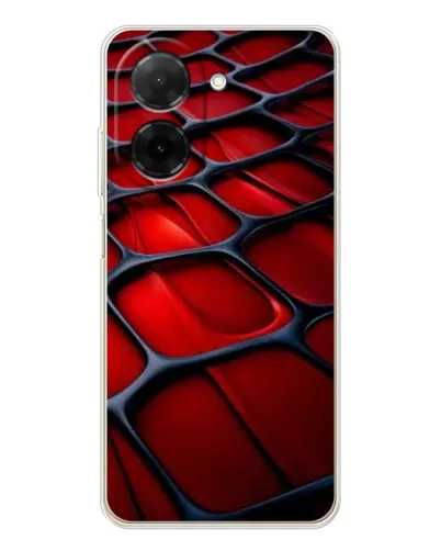 Чехол для Xiaomi Poco C71 с картинкой «Красная глянцевая сетка»