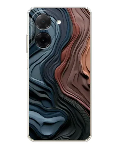 Чехол для Xiaomi Poco C71 с картинкой «Цветные волны каньона»