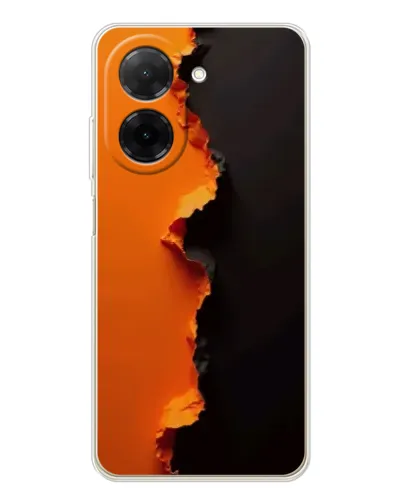 Чехол для Xiaomi Poco C71 с картинкой «Оранжевый разлом»