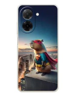 Чехол для Xiaomi Poco C71 с картинкой «Капи-мен супергерой»