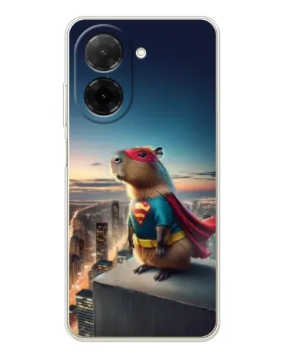 Чехол для Xiaomi Poco C71 с картинкой «Капи-мен супергерой»