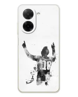 Чехол для Xiaomi Poco C71 с картинкой «Черно-белый силуэт Месси» Чехол для Xiaomi Poco C71 с картинкой «Черно-белый силуэт Месси»