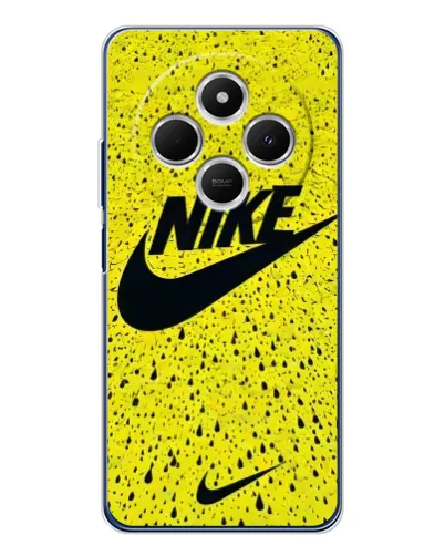 Чехол для Xiaomi Poco C75 с картинкой «Желтый текстурный Nike»