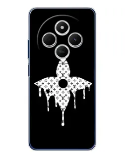 Чехол для Xiaomi Poco C75 с картинкой «Цветочная монограмма»