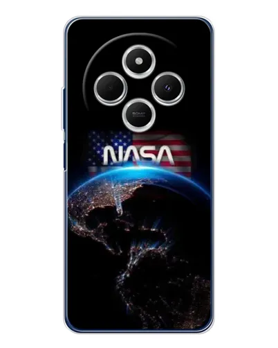 Чехол для Xiaomi Poco C75 с картинкой «Земля из космоса NASA»