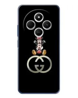 Чехол для Xiaomi Poco C75 с картинкой «Минни Маус на лого»