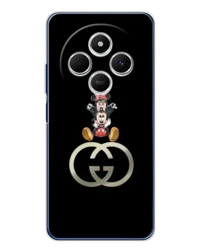 Чехол для Xiaomi Poco C75 с картинкой «Минни Маус на лого»