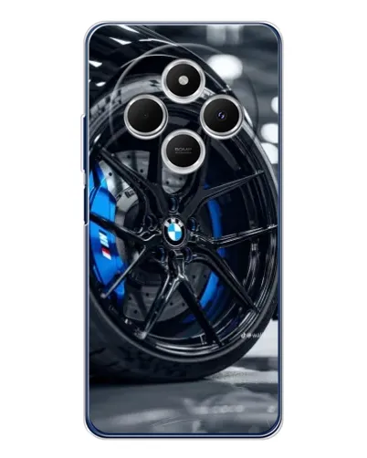 Чохол для Xiaomi Poco C75 з картинкою «Колесо BMW зблизька»