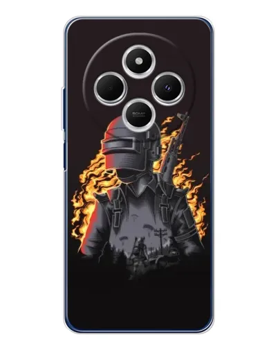 Чохол для Xiaomi Poco C75 з картинкою «PUBG — вогняний силует» Чохол для Xiaomi Poco C75 з картинкою «PUBG — вогняний силует»