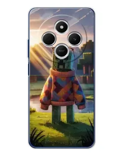 Чехол для Xiaomi Poco C75 с картинкой «Крипер в свитере»