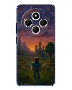 Чехол для Xiaomi Poco C75 с картинкой «Стив у башни»