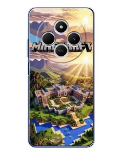 Чехол для Xiaomi Poco C75 с картинкой «Minecraft панорама»