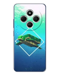 Чохол для Xiaomi Poco C75 з картинкою «Черепаха Minecraft»