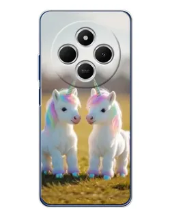 Чохол для Xiaomi Poco C75 з картинкою «Пара єдинорогів»