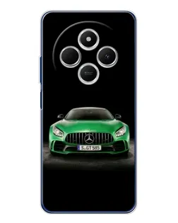 Чехол для Xiaomi Poco C75 с картинкой «Mercedes — неоновый лого»
