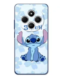 Чехол для Xiaomi Poco C75 с картинкой «Stitch среди цветов»