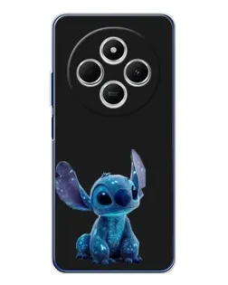 Чехол для Xiaomi Poco C75 с картинкой «Стич на черном»