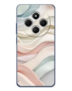 Чехол для Xiaomi Poco C75 с картинкой «Пастельные нежные волны»