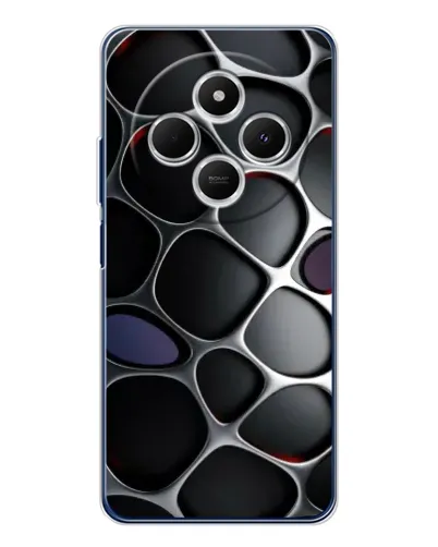 Чехол для Xiaomi Poco C75 с картинкой «Объемная темная решетка»