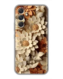 Чехол для Xiaomi Poco C81 с картинкой «Бежевый флористический декор»