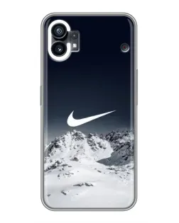 Чехол для Xiaomi Poco C81x с картинкой «Nike — зимние горы»