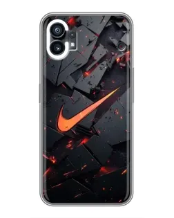 Чехол для Xiaomi Poco C81x с картинкой «Nike — эффект разломов»
