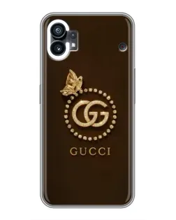 Чехол для Xiaomi Poco C81x с картинкой «Gucci — золотая бабочка»