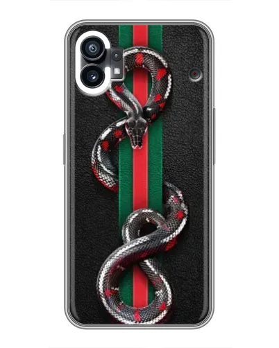 Чехол для Xiaomi Poco C81x с картинкой «Gucci — змея на полосе» Чехол для Xiaomi Poco C81x с картинкой «Gucci — змея на полосе»