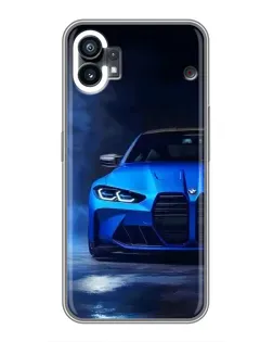 Чехол для Xiaomi Poco C81x с картинкой «Голубая BMW M4»