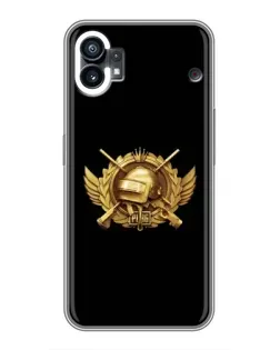 Чехол для Xiaomi Poco C81x с картинкой «PUBG — оранжевый градиент»